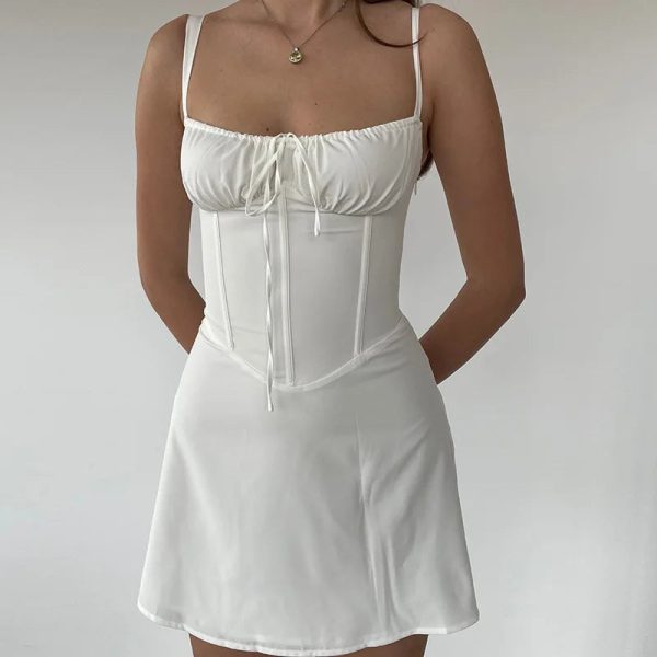 Women's Corset Fashion Designer Spaghetti Mini Dresses (Short) - Image 6